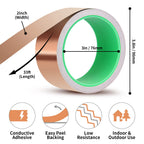 Kirecoo 2" x 33FT Copper Foil Tape with Conductive Adhesive