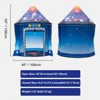 WillingHeart Play Tent for Kids, Rocket Ship Spaceship Space Themed