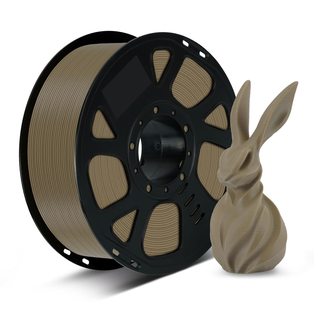 Kingroon Wood Color PLA Filament 1.75mm, 1kg Spool (2.2lbs), +/- 0.03mm Accuracy, Clog-Free 3D Printer Filament for Most FDM 3D Printers