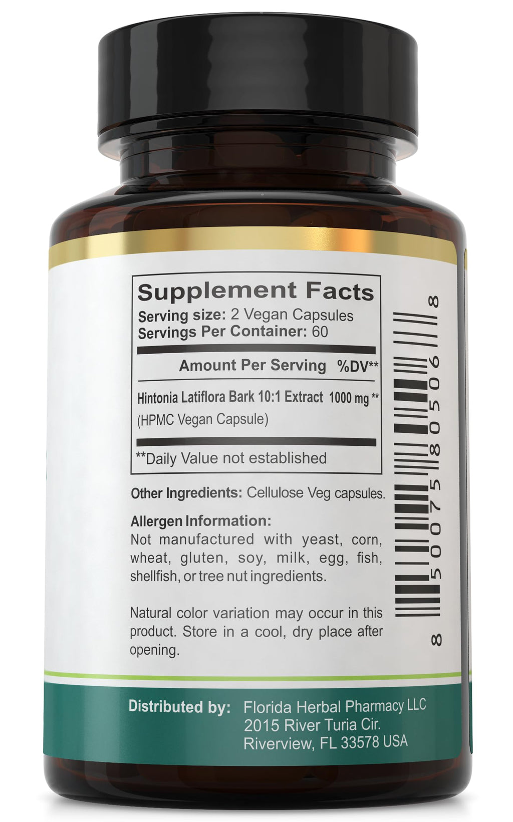 Florida Herbal Pharmacy, Hintonia Latiflora Extract Capsules 10:1 (120 Capsules) Pack of 1