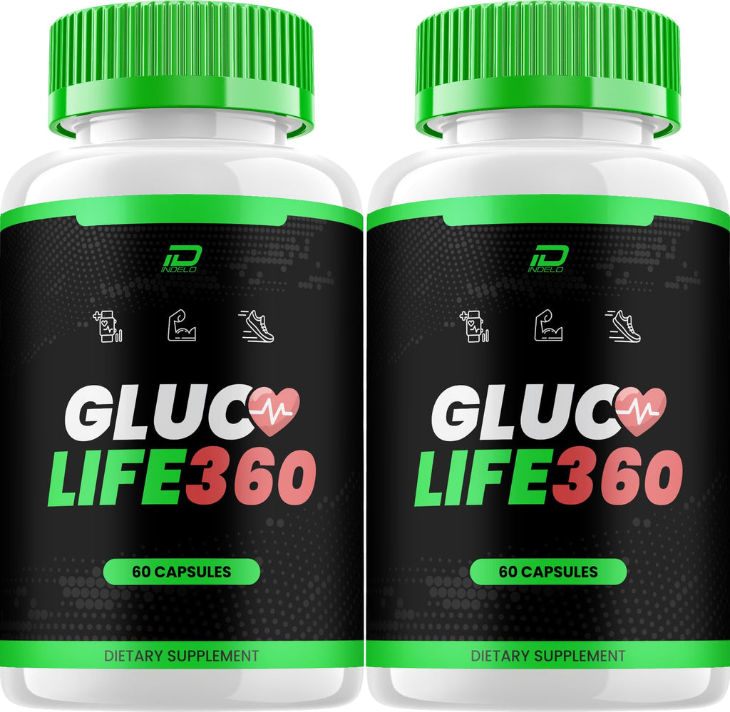 Gluco Life 360 Capsules – GlucoLife 360 Natural Blend Daily Health Supplement (2 Pack - 120 Capsules)