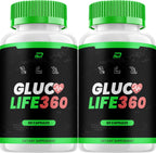 Gluco Life 360 Capsules – GlucoLife 360 Natural Blend Daily Health Supplement (2 Pack - 120 Capsules)