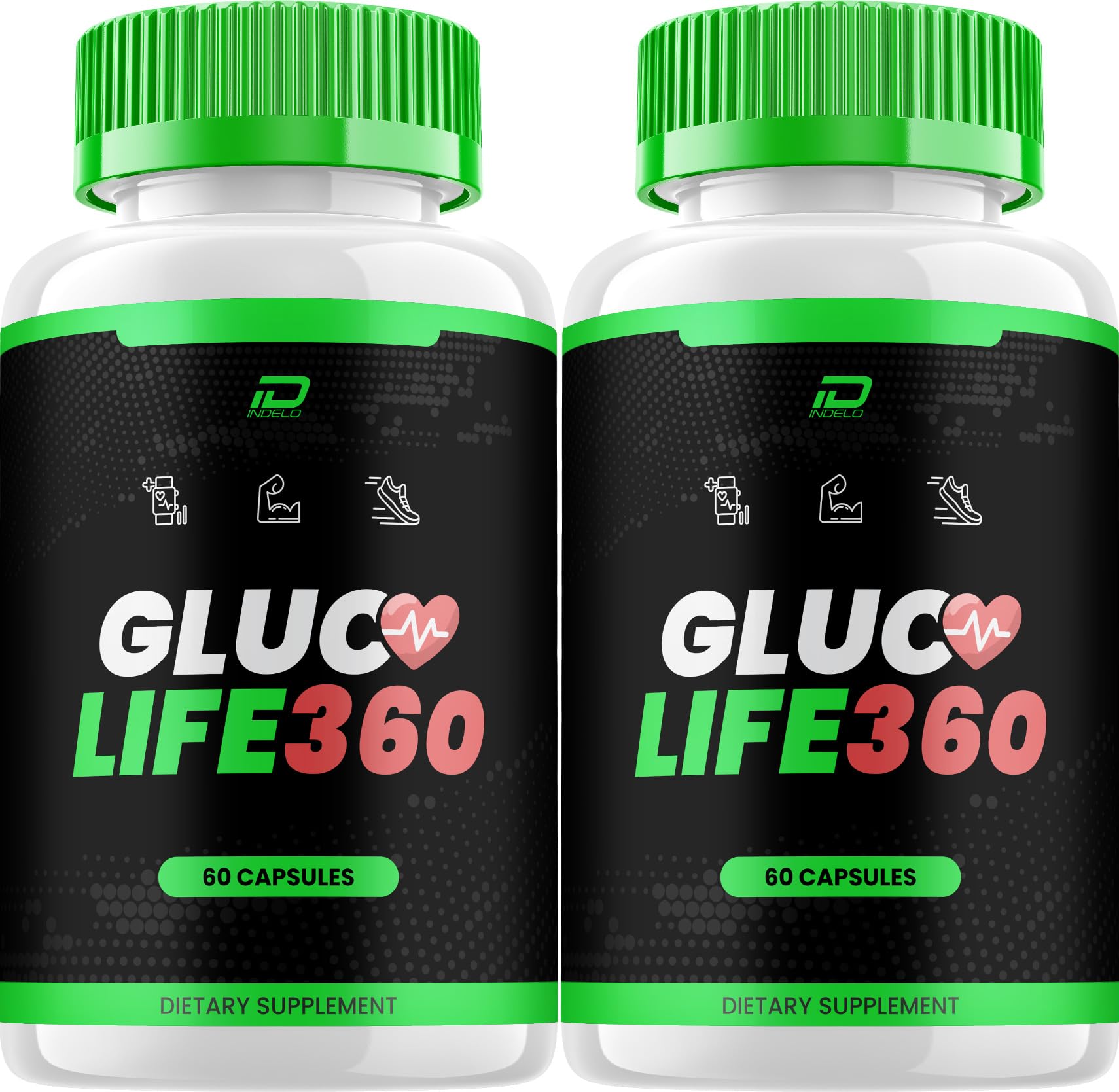 Gluco Life 360 Capsules – GlucoLife 360 Natural Blend Daily Health Supplement (2 Pack - 120 Capsules)