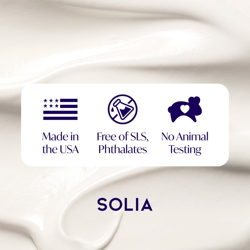 Solia Magnesium Sleep Cream, USA-Made Topical Magnesium Lotion for Sleep, Lavender Lotion for Feet Pain, Nighttime Mag Oil Body Butter, Foot Cream for Leg Cramps, Relaxing Rub for Muscle Soreness, 4oz