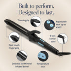 Bio Ionic Long Barrel Curling Iron, Ion Mineral & Moisture Heat Technology