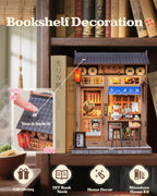 CUTEBEE Book Nook Kit - DIY Miniature House Dollhouse Kit for Adults and Teens, Booknook Tiny Japanese House Bookshelf Decor 3D Wooden Puzzle, Gifts for Family, Friends (Morita-Ya)