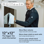Elite Screens Microfiber Cleaning Cloth - 12" x 12", Blue, 8-Pack - Oversized for Lens Coverage & Glasses Wipes - Scratch-Free Electronic Cleaning Cloth for Screens