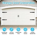 Magnetic Garage Door Hardware,Garage Door Magnetic Decorative Hardware 8 Hinges + 4 Handles for Iron Door,Easy Install,Durable & Waterproof (Classics Style,2 Pack)