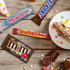 M&M'S, SNICKERS, 3 MUSKETEERS, SKITTLES & STARBURST Variety Pack Full Size Bulk Candy Assortment, 56.11 oz, 30 Bars