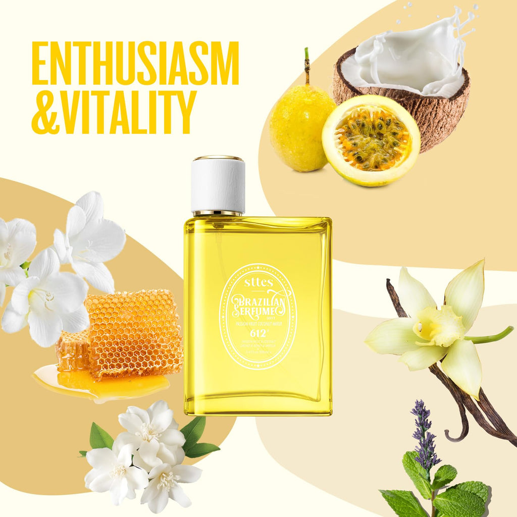 Sttes Perfume 612#���PASSION FRUIT COCONUT WATER��� - Eau De Perfume 100ml (3.4fl Oz) Flower Fruit Gourmet tune (PASSION FRUIT +COCONUT +vanilla)