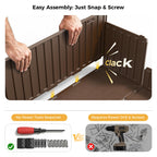 CAMMOO Hot Tub Steps - Double-Decker Large Storage & Snap-Together Assembly, Fully Sealed Spa Steps with Non-Slip Wider Step, Hot Tub Stairs, Outdoor/Indoor, Brown