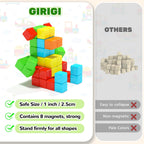 40pcs Magnetic Blocks for Toddler Toys, Magnetic Cubes Building Blocks Classroom Must Haves, STEM Preschool Sensory Magnet Toys for 3 4 5 6 Year Old Boys and Girls