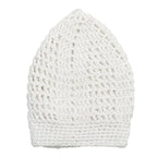 White Kufi Hat Tight & Loose Weave Mix Crocheted Comfortable Cotton Muslim Kufi Topi Skull Prayer Cap (XXL)