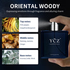 Ycz Charm Unfolds Marine Perfume for Men, 1.7 oz. Long Lasting Eau De Parfum Cologne For Men, Oriental Woody Fragrance - Ideal Special Occasions, Making it the Ideal gentlemen���s Gift