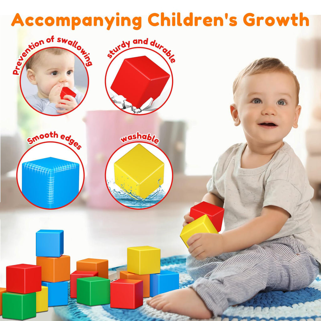 KAEILORU Magnetic Blocks 32PCS Magnetic Building Block for Toddler Age 3-5