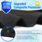 18FT Pool Pad for Above Ground Pool,350G/M² Thicker Pool Liner Pad,Pool Padding for Above Ground Pool,Pool Bottom Pad Seamless,Double Density Puncture Resistant,Pre-Cut Pool Mat,Geotextile Material