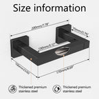 FEILERN Toilet Paper Holder, Wall Mounted Post Pivoting Square Tissue Holders Roll Holder Hangers for Bathroom, Commercial Toilet Paper Dispenser, Matte Black
