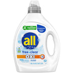 all Liquid Laundry Detergent for Sensitive Skin, 2X Concentrated, 90 Loads