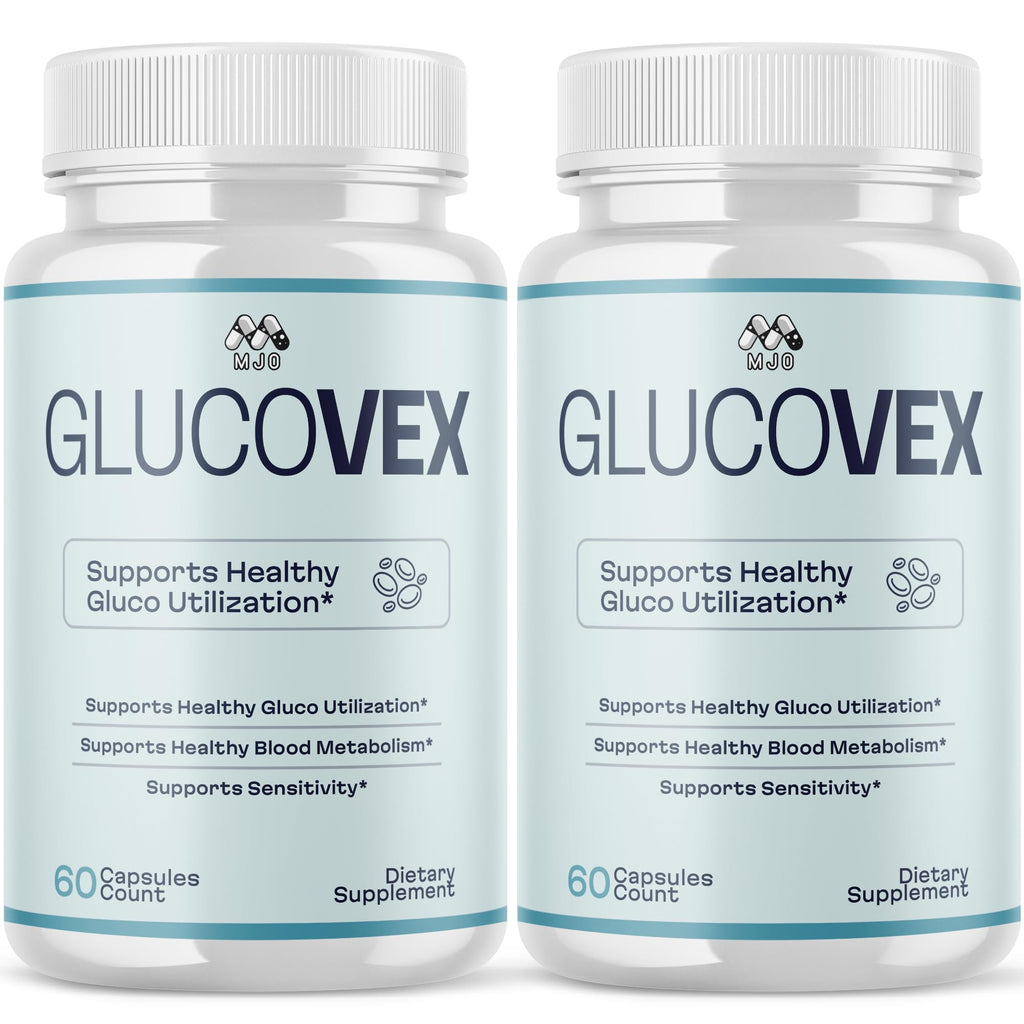 (2 Pack) Glucovex Capsules, Official Glucovex Pills with All Natural Ingredients, Advanced Glucovox Overall Health and Wellness Vitamin Supplement with Max Strength Multivitamin Support (120 Capsules)