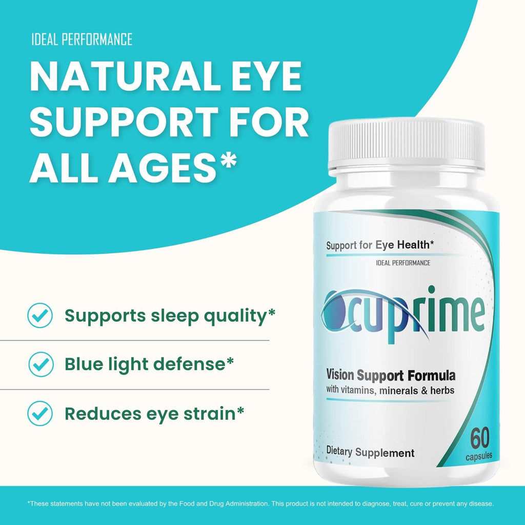 IDEAL PERFORMANCE (2 Pack) Ocuprime for Eyes Supplement Vision Pills (120 Capsules)