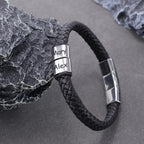 ThermoThrill Fathers Day Bracelet Gifts Custom Bracelets with 1-6 Beads Dad Gifts Customized Mens Bracelet Personalized Gifts for Men Husband