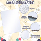 Skyygemm 12 Pack 17 x 25 Inch Greaseproof Rectangle Cake Boards Corrugated Single Wall Pad Half Sheet Cake Board Rectangular Scalloped Dessert Base for Pizza (White)