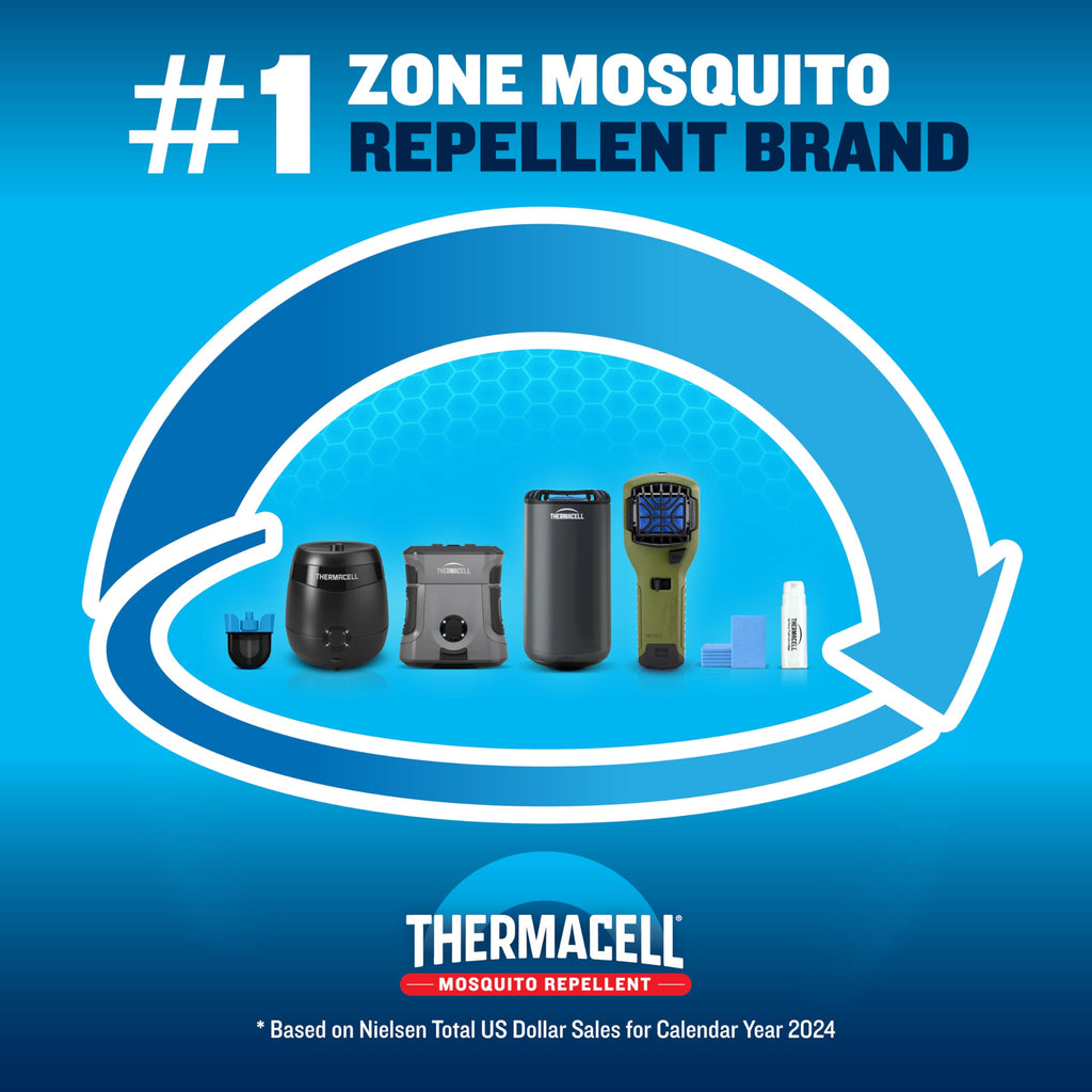 Thermacell E-ZoneGuard Adventure Rechargeable Mosquito Repeller with 20-Foot Zone of Scientifically Proven Outdoor Protection; 9-Hr Battery; 12-Hr Refill; Bug Spray Alternative; DEET-Free