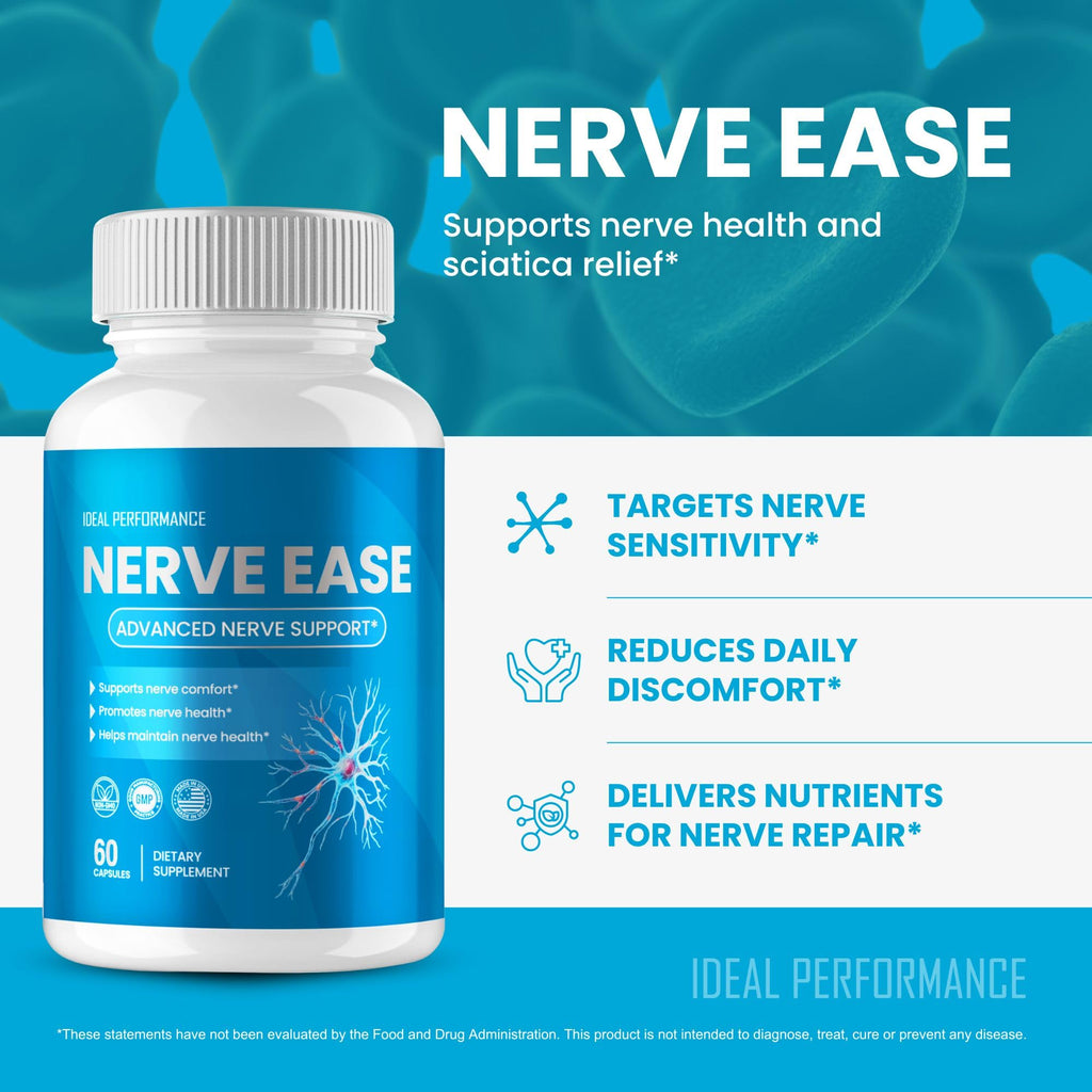 IDEAL PERFORMANCE Nerve Ease Capsules, NerveEase Pills Reviews (60 Capsules)