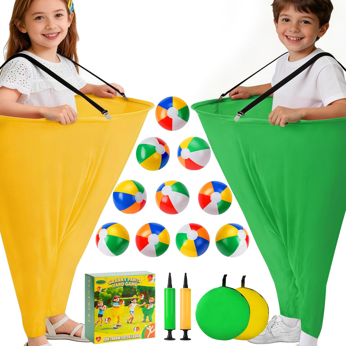 19PCS Granny Pants Yard Game, Hilarious Toss Outdoor Games for Kids 4+