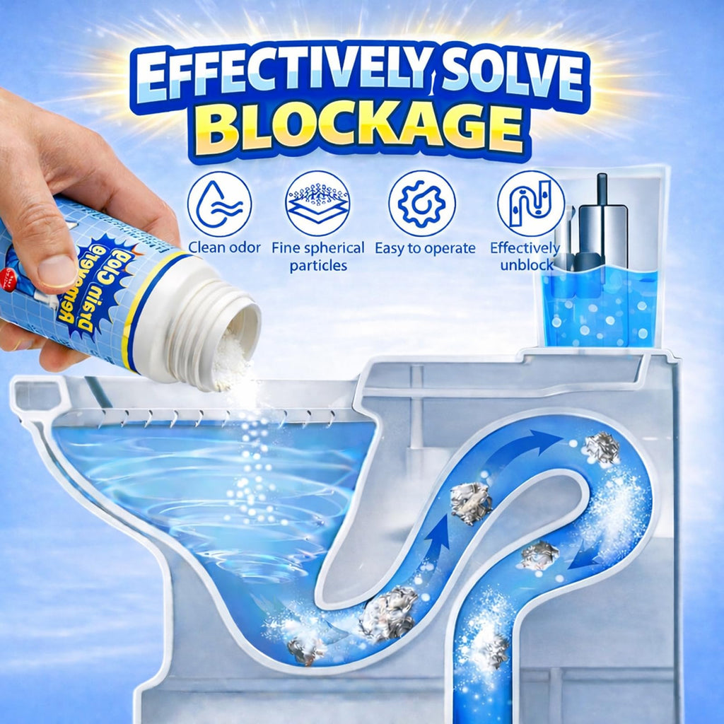 Wild Tornado Pipe Dredge, Powerful Sink and Drain Cleaner Powder, Fast Foaming Drain Cleaner for Kitchen and Pipes Cleaning Tool Clog Remover