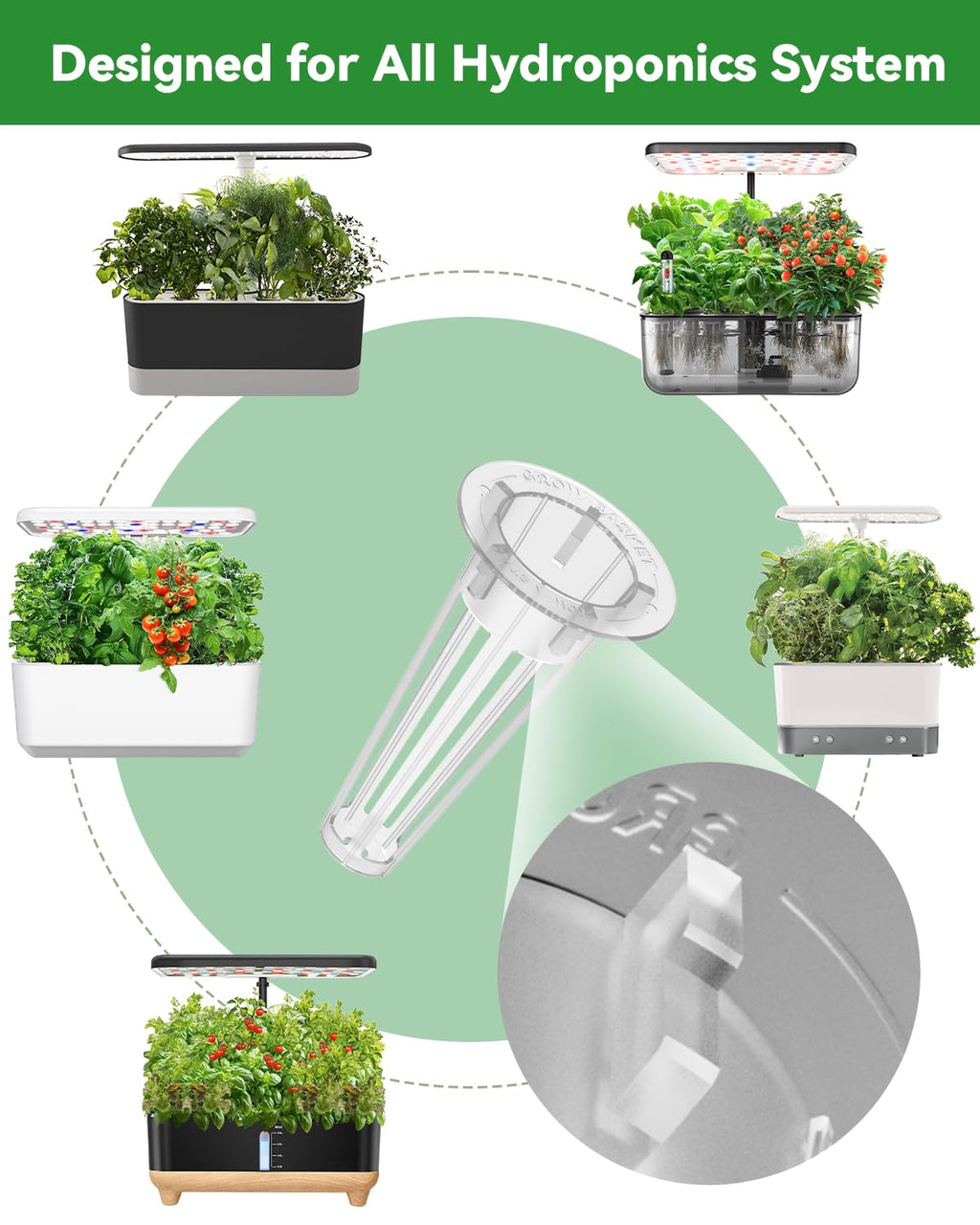 Mixed Cherry Tomato Seed Pod Kit Compatible with AeroGarden, Ahopegarden,URUQ, LETPOT Hydroponic Growing System, 8 Complete Pods with Red, Golden, Black, Purple & Strawberry Fruit Tomato Seeds