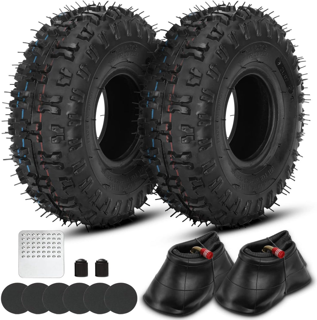 GREHUA 4.10-4 Tire and Tube Set for Lawn Mower Snow Blower Generator Parts