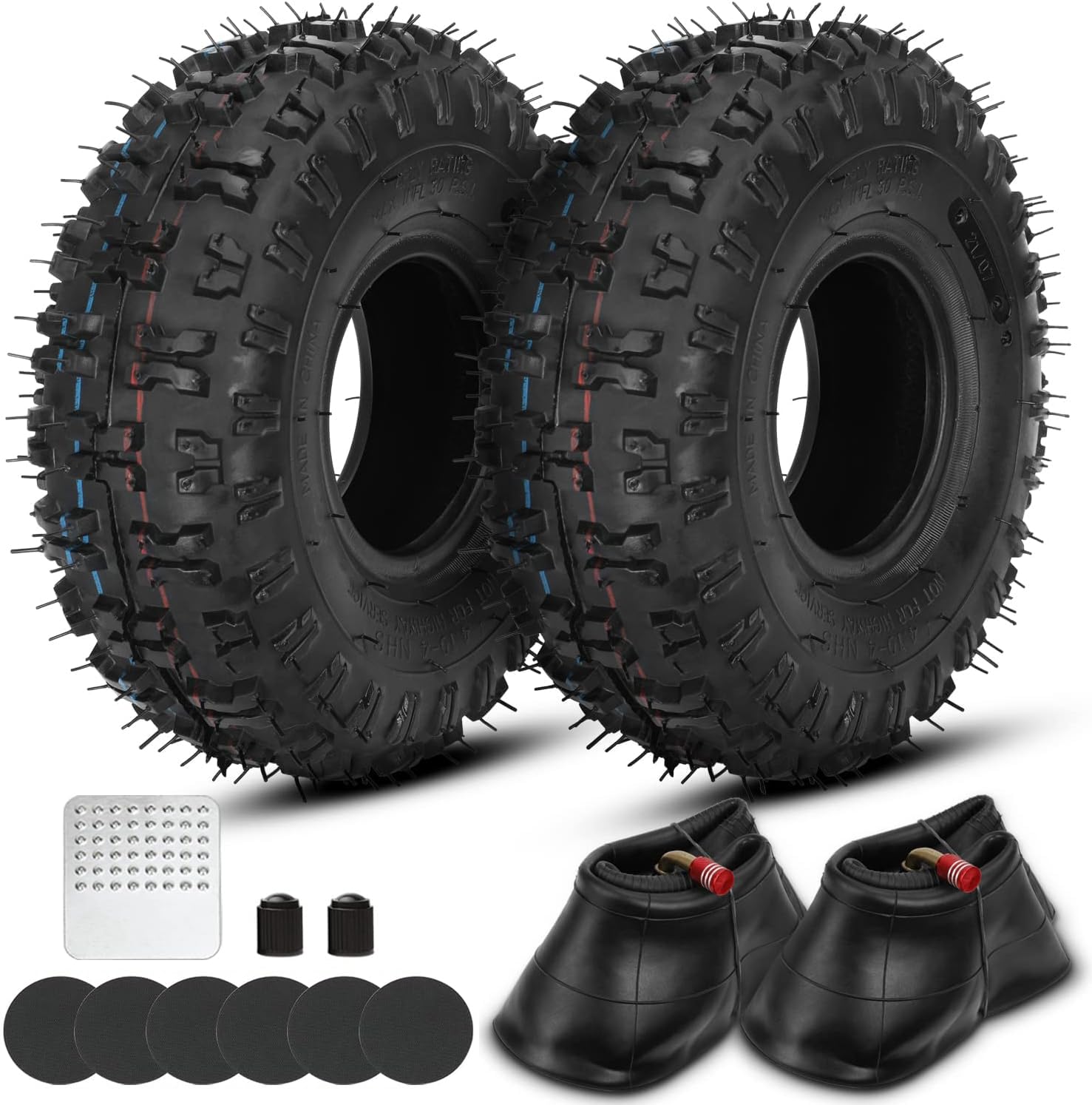 GREHUA 4.10-4 Tire and Tube Set for Lawn Mower Snow Blower Generator Parts