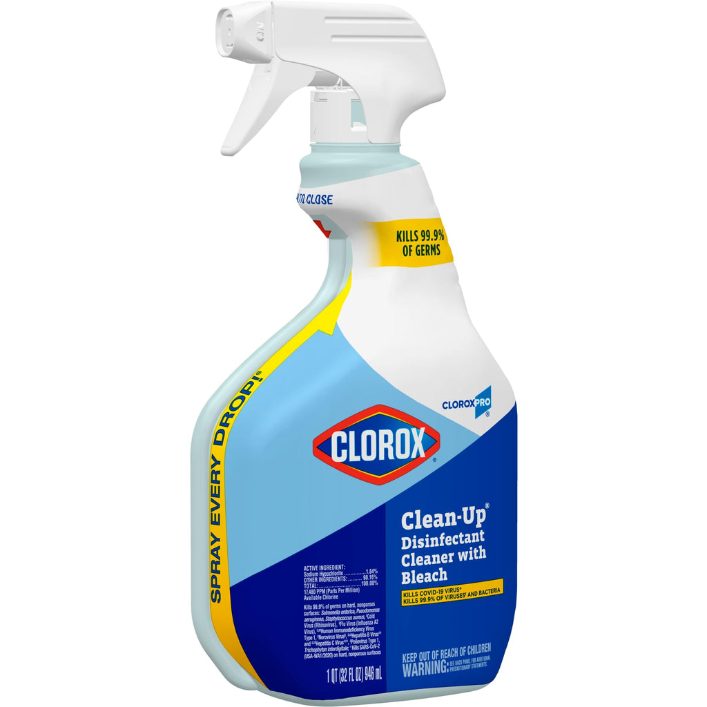 CloroxPro Clorox Clean-Up Disinfectant Cleaner with Bleach Spray, 32 Ounces Each (Pack of 9) (35417)