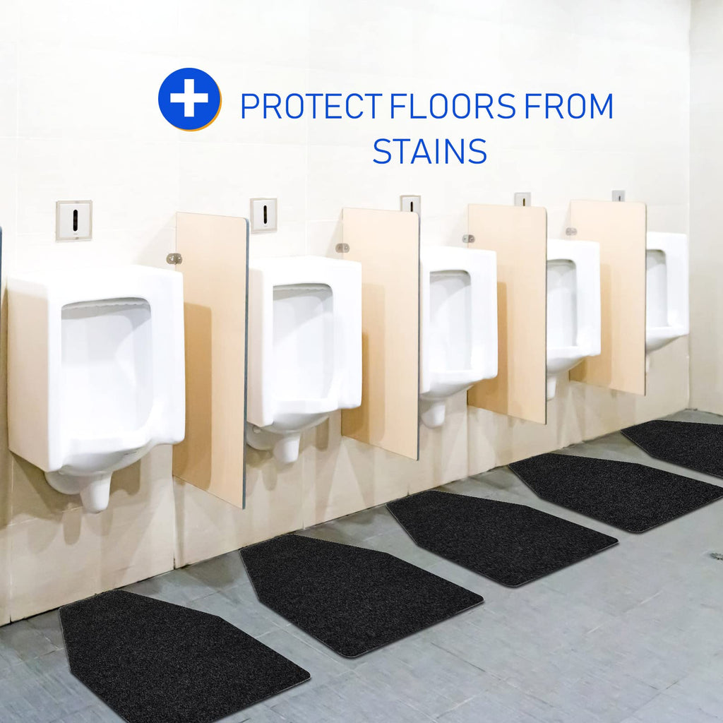 Nuanchu 20 Pack Urinal Mats for Men Bathroom, Large, Black