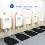 Nuanchu 20 Pack Urinal Mats for Men Bathroom, Large, Black