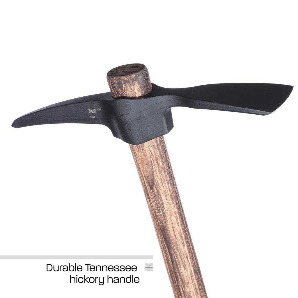 CRKT Chogan Mattock Outdoor Survival Axe: 1055 Carbon Steel Plain Edge Blade, Tennessee Hickory Handle, 2738