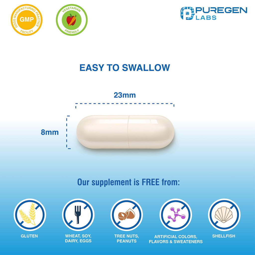 Puregen Labs Potassium Bicarbonate Supplement 1020 mg | Non-GMO | Gluten Free | 240 Vegetarian Capsules