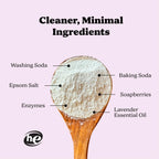 Pronounce Laundry Detergent Powder Alternative | Cleaner Ingredients. Safer for Sensitive Skin. Stain + Smell Fighting. With Essential Oils. HE Safe (Lavender, 120 Loads).