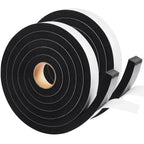 Seal Foam Tape, 2 Rolls 1 Inch W x 1/2 Inch T Weather Stripping for Door and Window,High Density Single Sided Closed Cell Door Insulation Weather Strip, 2 Rolls Total 13FT Black
