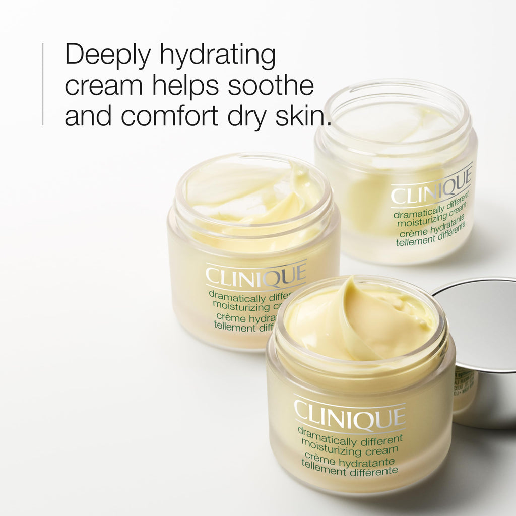 Clinique 3-Step Dramatically Different Moisturizing Hydrating Face Cream | Face Moisturizer For Dry Skin Types, 1.7 Fl Oz