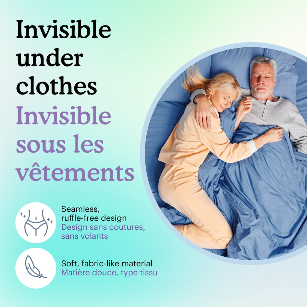 Because Overnight Incontinence Booster Pads for Men and Women, Adds 4 Cups Extra Absorbency to Adult Diapers, Super Soft, Adhesive Strip Backing, Unisex, 20 Count