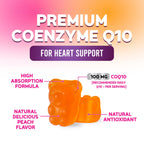 CoQ10 Gummies 100mg Per Serving - 3X Strength, High Absorption, Antioxidant Supplement for Heart Health Support & Energy Production, Ultra Coenzyme Q10 Vitamins, Coq 10 Supplements - 120 Gummies