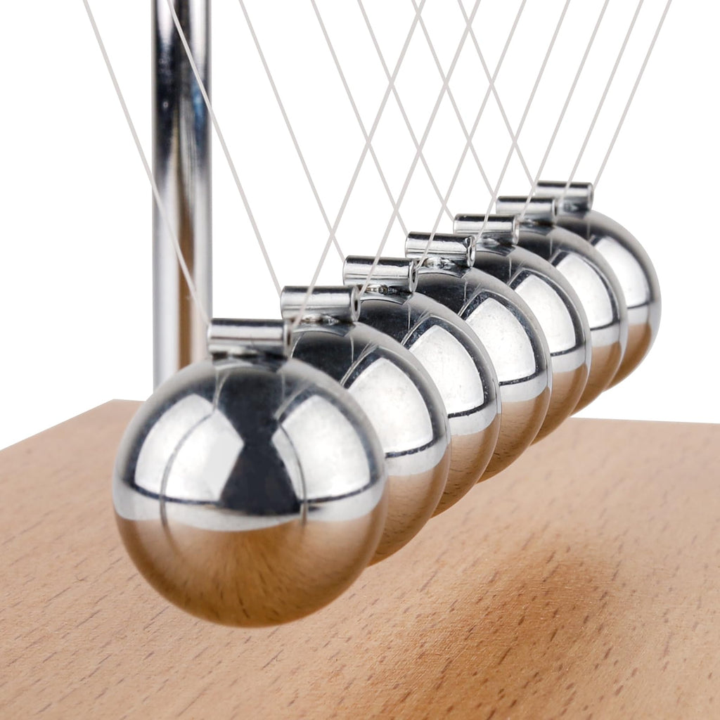 Smilesorg Newton's Cradle Balance Balls Fascinating Physics Gadget for Home and Office 5 Beads