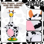 Honic Cow Goose Outfit Porch Cow Goose Clothes Fits 23" Cement Plastic Goose Statue for Outdoor Spring Garden Lawn Yard Patio Decor (Classic)