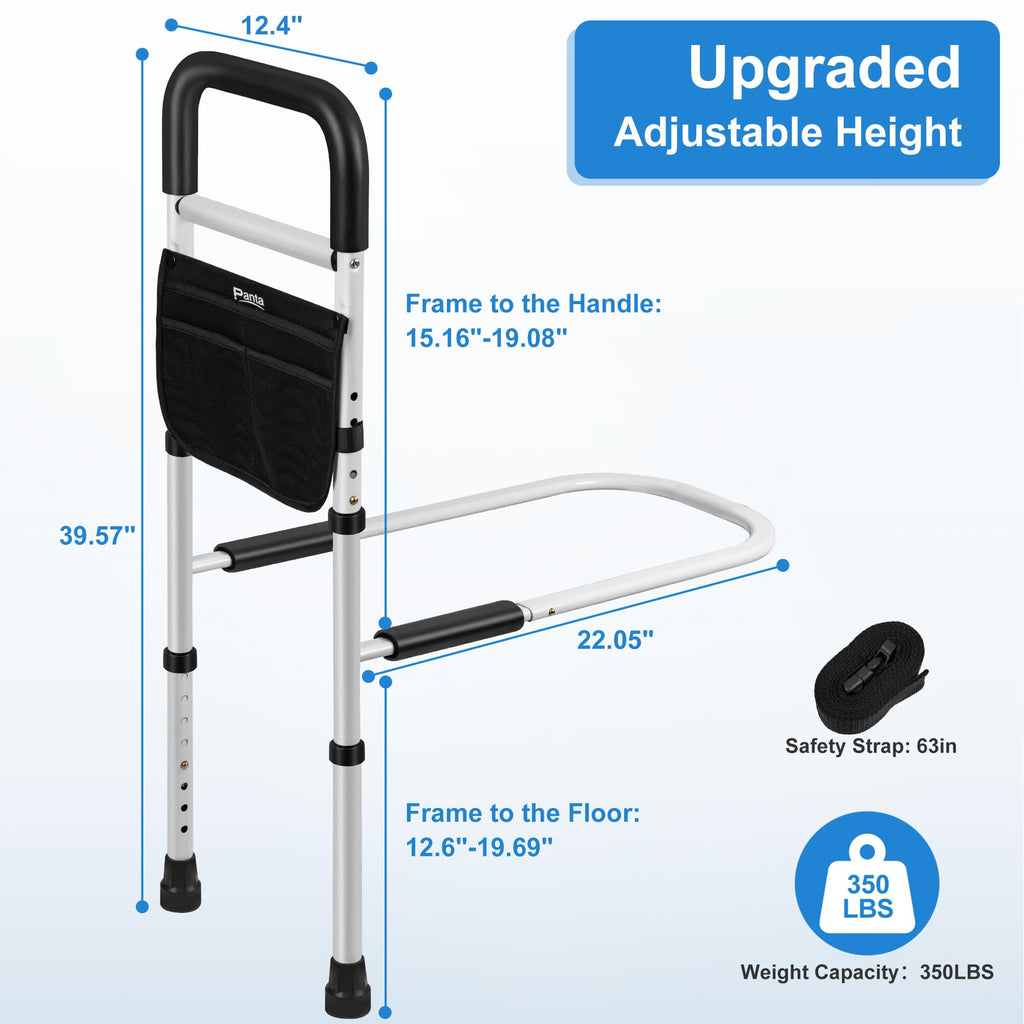 Panta Bed Rails for Elderly Adults Safety, Adjustable Bed Assist Rails for Seniors,Black