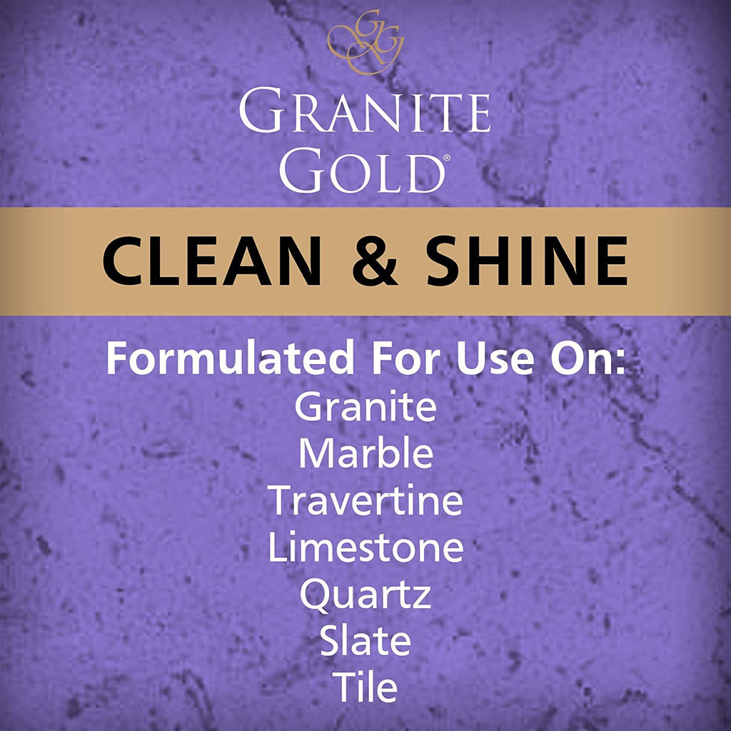 Granite Gold Clean and Shine Spray for Granite, Marble & Other Natural Stone & Quartz Surfaces, 1 x 64 Fl. Oz. & 2 x 24 Fl. Oz., 3-Pack