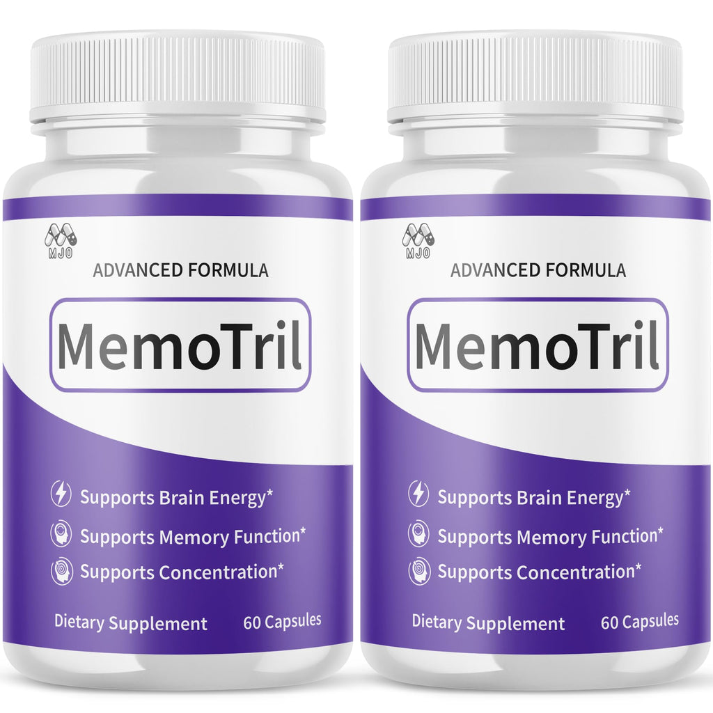 (2 Pack) Memotril Capsules, Official Memo Tril Supplement Pills with All Natural Ingredients, Advanced Memotril for Brain Health & Wellness Support with Premium Vitamins for Women & Men (120 Capsules)