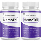 (2 Pack) Memotril Capsules, Official Memo Tril Supplement Pills with All Natural Ingredients, Advanced Memotril for Brain Health & Wellness Support with Premium Vitamins for Women & Men (120 Capsules)