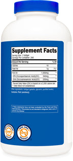 Nutricost Fish Oil Omega 3 Softgels with EPA & DHA (1000mg of Fish Oil, 560mg of Omega-3), 240 Softgels, Non-GMO, Gluten Free.